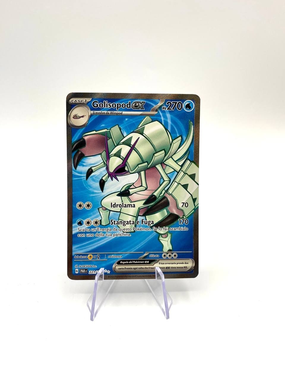 Carta pokemon Golisopod ex 221/182 PAR Paradosso temporale Near Mint holo ITA