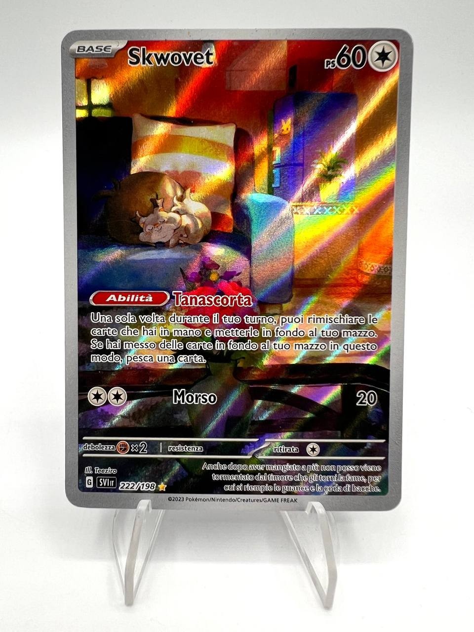 Carta Pokemon SKWOVET SVI 222/198 Italiano Holo Full Art Scarlatto e Violetto