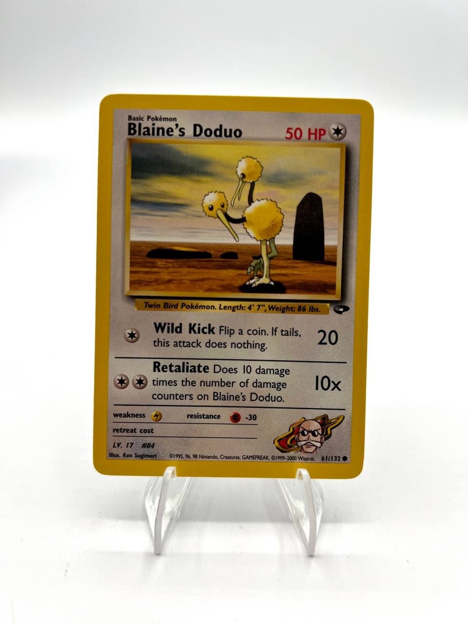 Carta pokemon Blaine's Doduo 61/132 set Gym Challenge Excellent Vintage Inglese