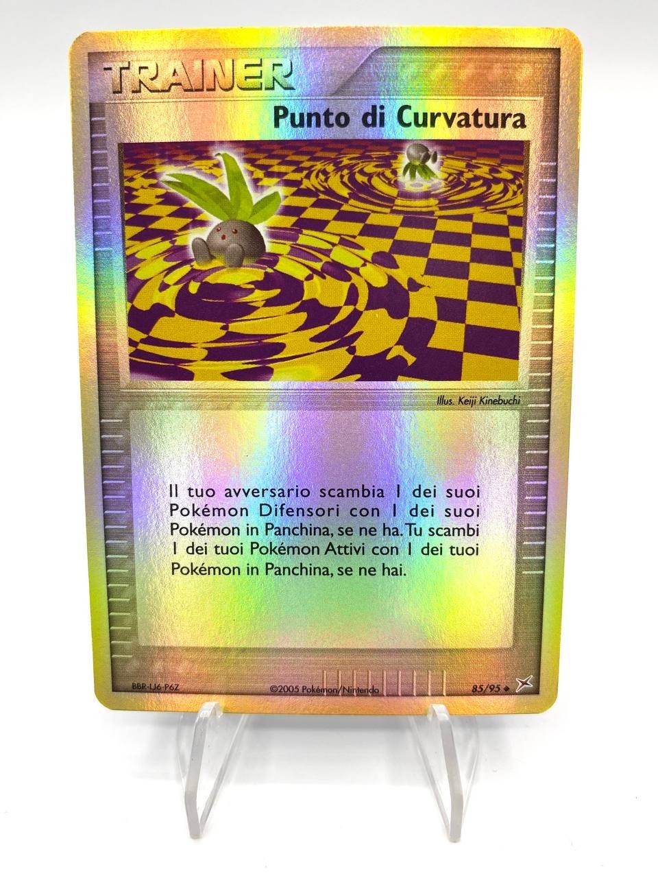 Carta Pokemon EX TEAM MAGMA E TEAM IDRO PUNTO DI CURVATURA Reverse 85/95 EXC ITA