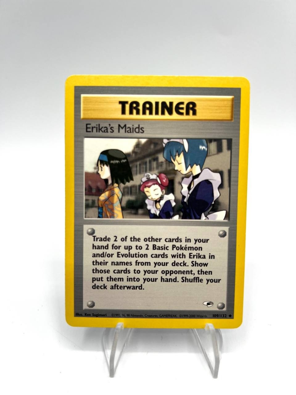 carta pokemon Erika's Maids 109/132 set Gym Heroes Inglese Vintage Excellent