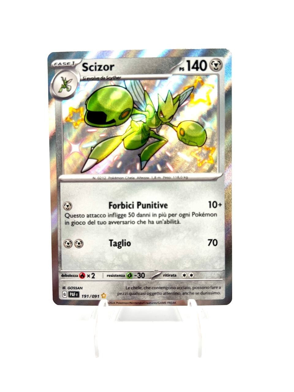 Carta Pokemon Scizor Baby Shiny Destino Di Paldea PAF 191/091 Italiano Near Mint