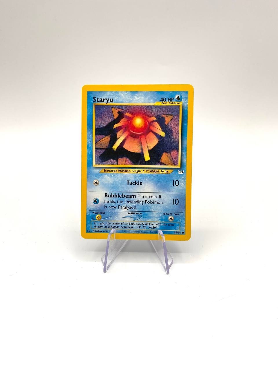 Carta Pokemon Staryu 56/64 set Neo Revelation Inglese Vintage Good no holo