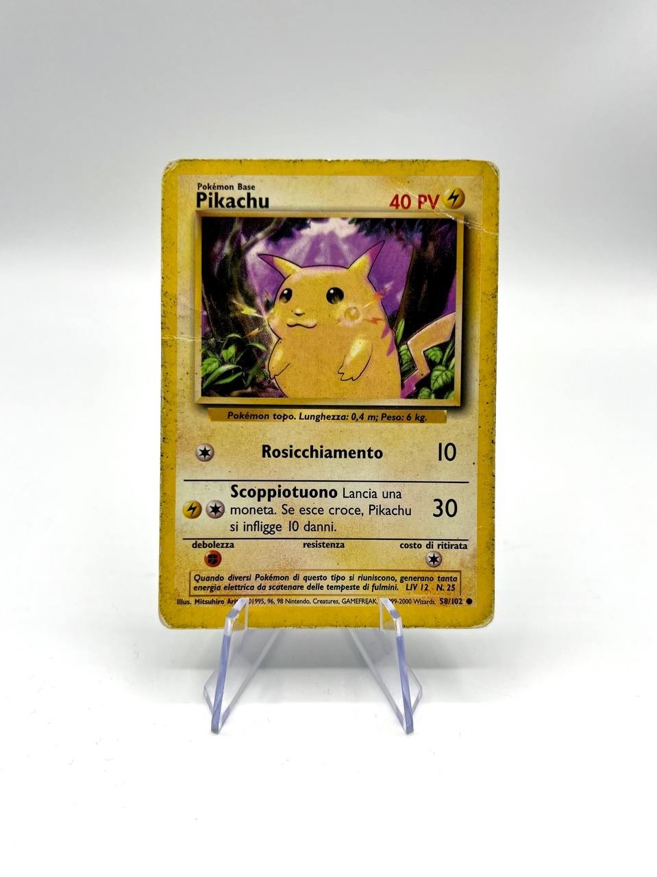 Carta Pokemon Pikachu Set Base BS 58/102 Italiano Poor no Holo Vintage