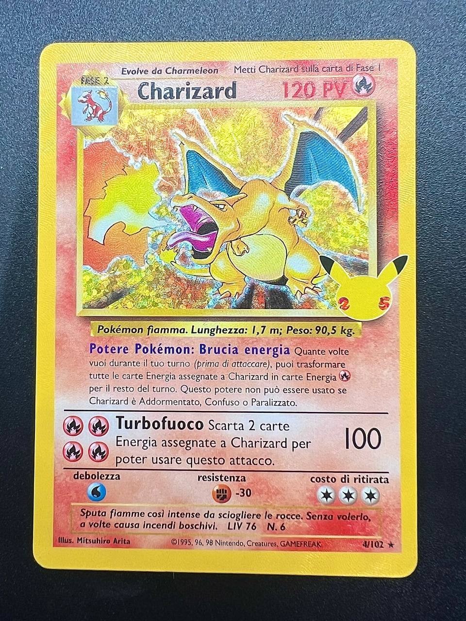 Pokemon Charizard 4/102 CEL Gran Festa 25th Anniversario Italiano Near Mint Holo