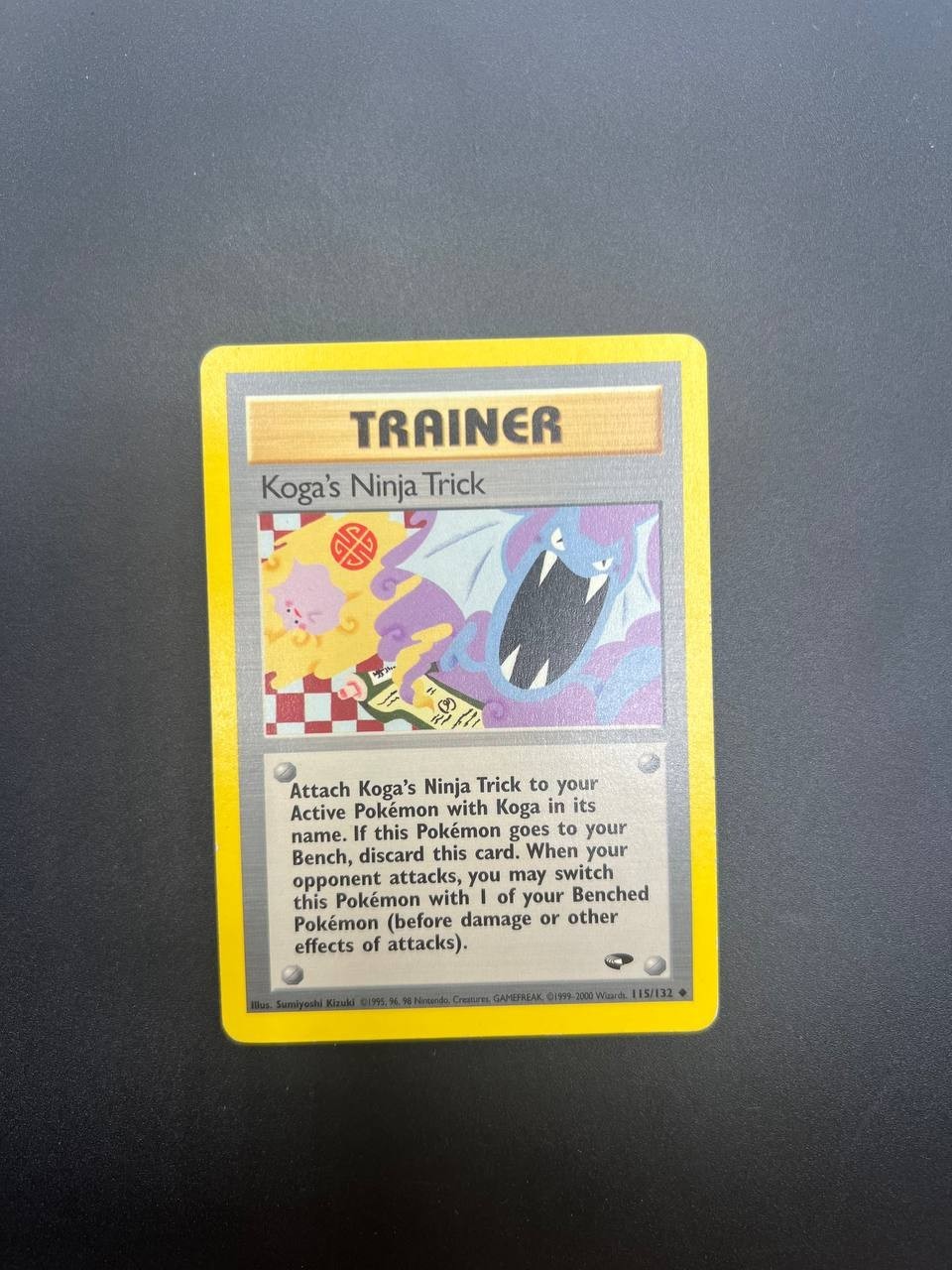 Carta pokemon Koga's Ninja Trick 115/132 set Gym Challenge Inglese Good Vintage