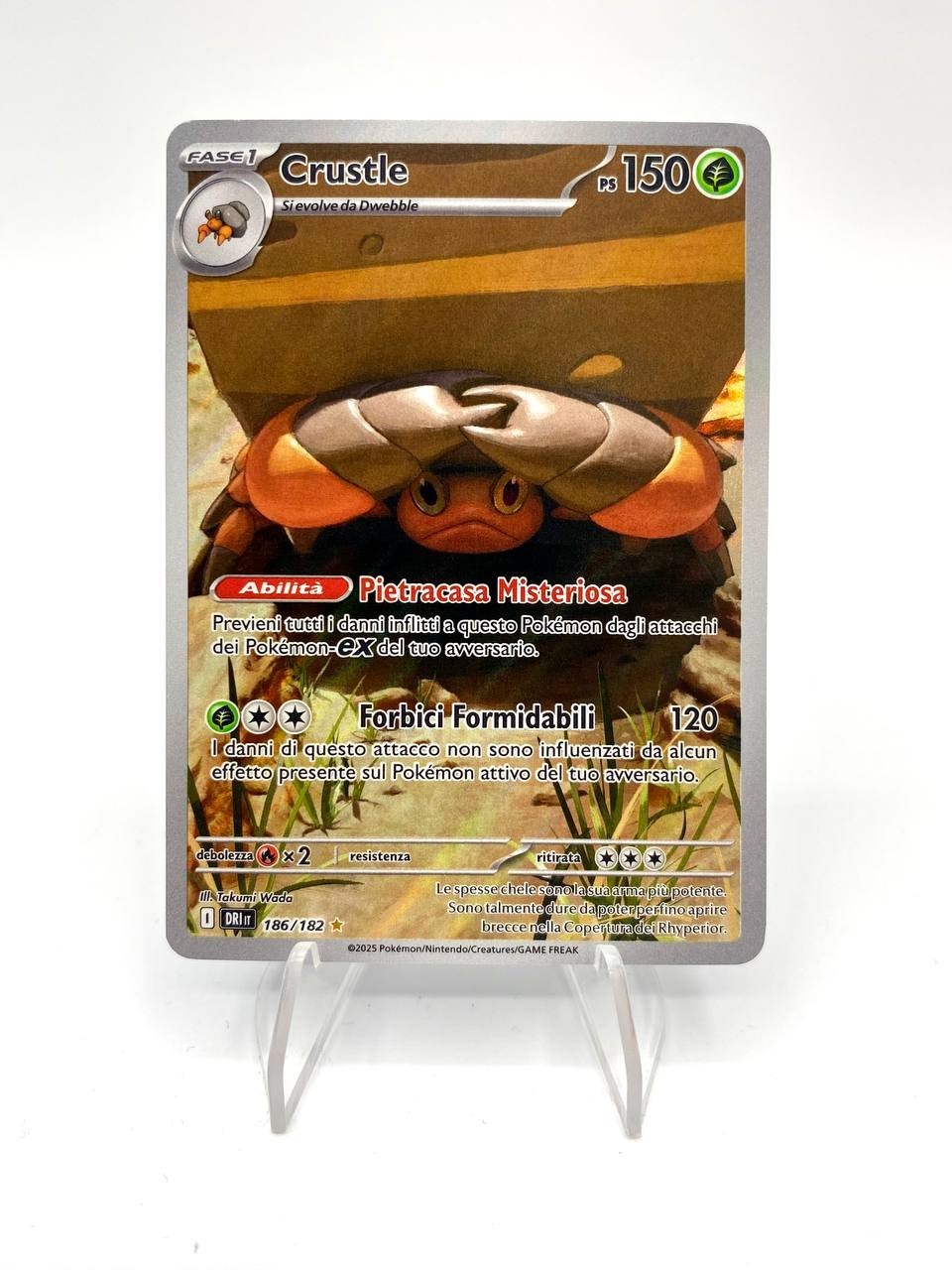 Carta pokemon Crustle 186/182 DRI Rivali predestinati Italiano Near mint holo