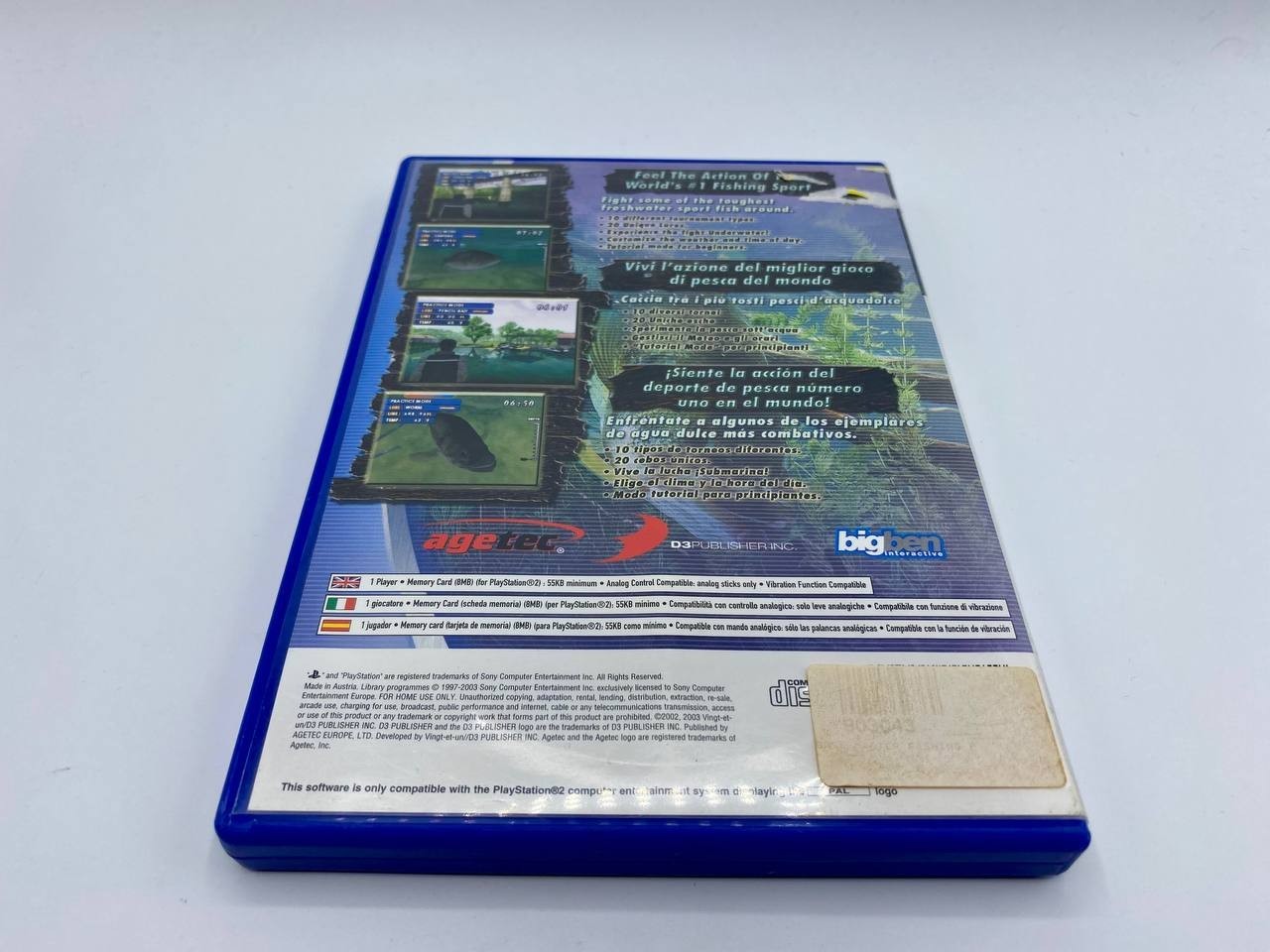 BASS MASTER FISHING SIMULATORE PESCA SONY PLAYSTATION 2 PS2 Funzionante Completo