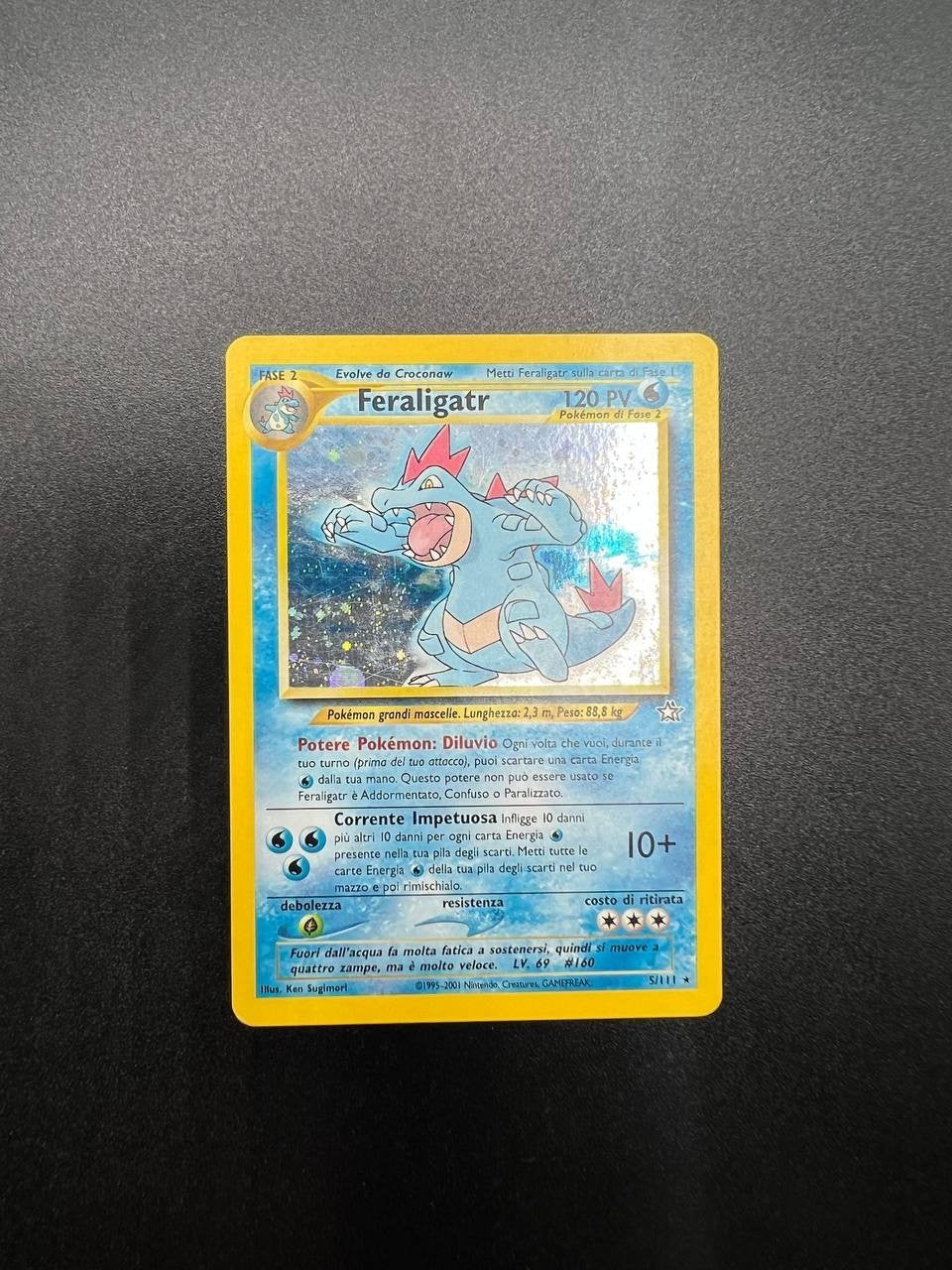 Pokémon Feraligatr Holo 5/111 Neo Genesis italiano Vintage Rare  Exellent+