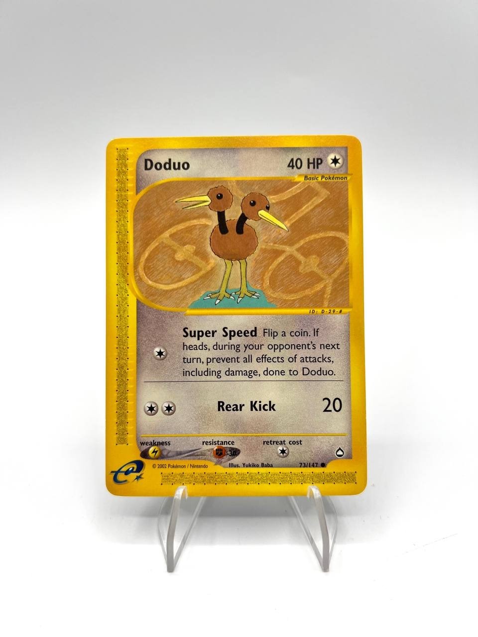 Carta Pokemon Doduo 73/147 set Aquapolis Inglese Vintage No holo 2002 Good