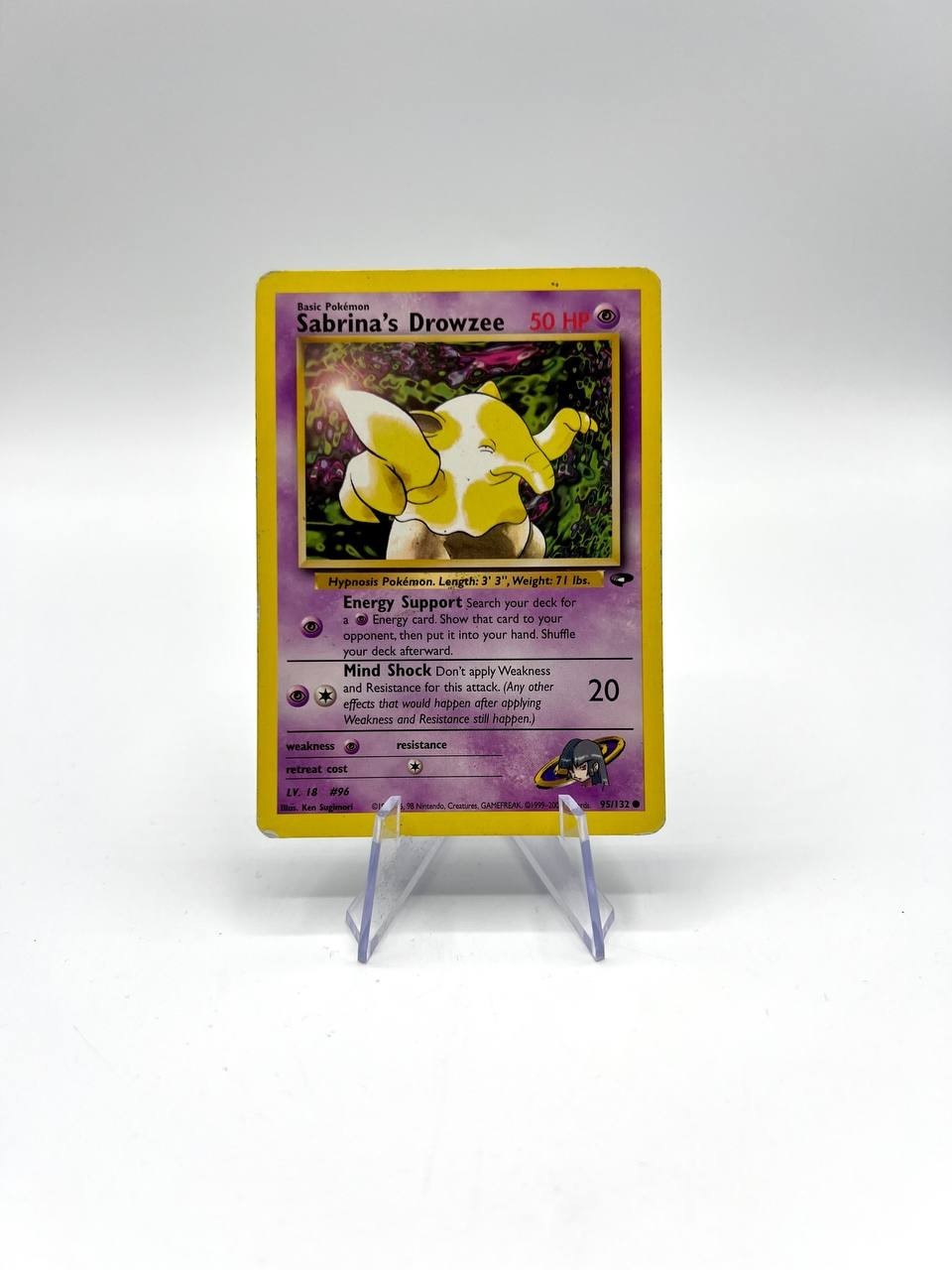 Carta pokemon Sabrina's Drowzee 95/132 Gym Challenge Poor Inglese Vintage