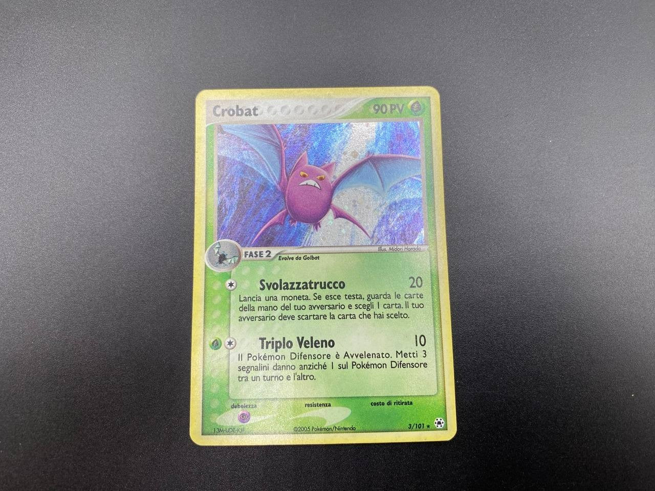 Carta Pokémon set Hidden Legends Holo Rare Crobat 3/101 GOOD Vintage ITA