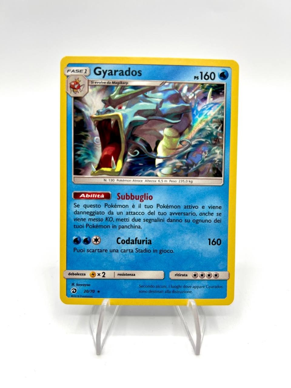 Carta pokemon Gyarados 20/70 set Trionfo dei draghi Holo Italiano Near mint