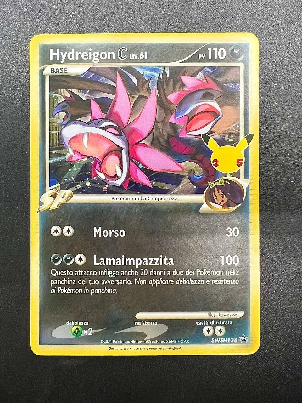 Pokemon Hydreigon C liv.61 SWSH138 Gran Festa 25 Anniversario Italiano Near Mint