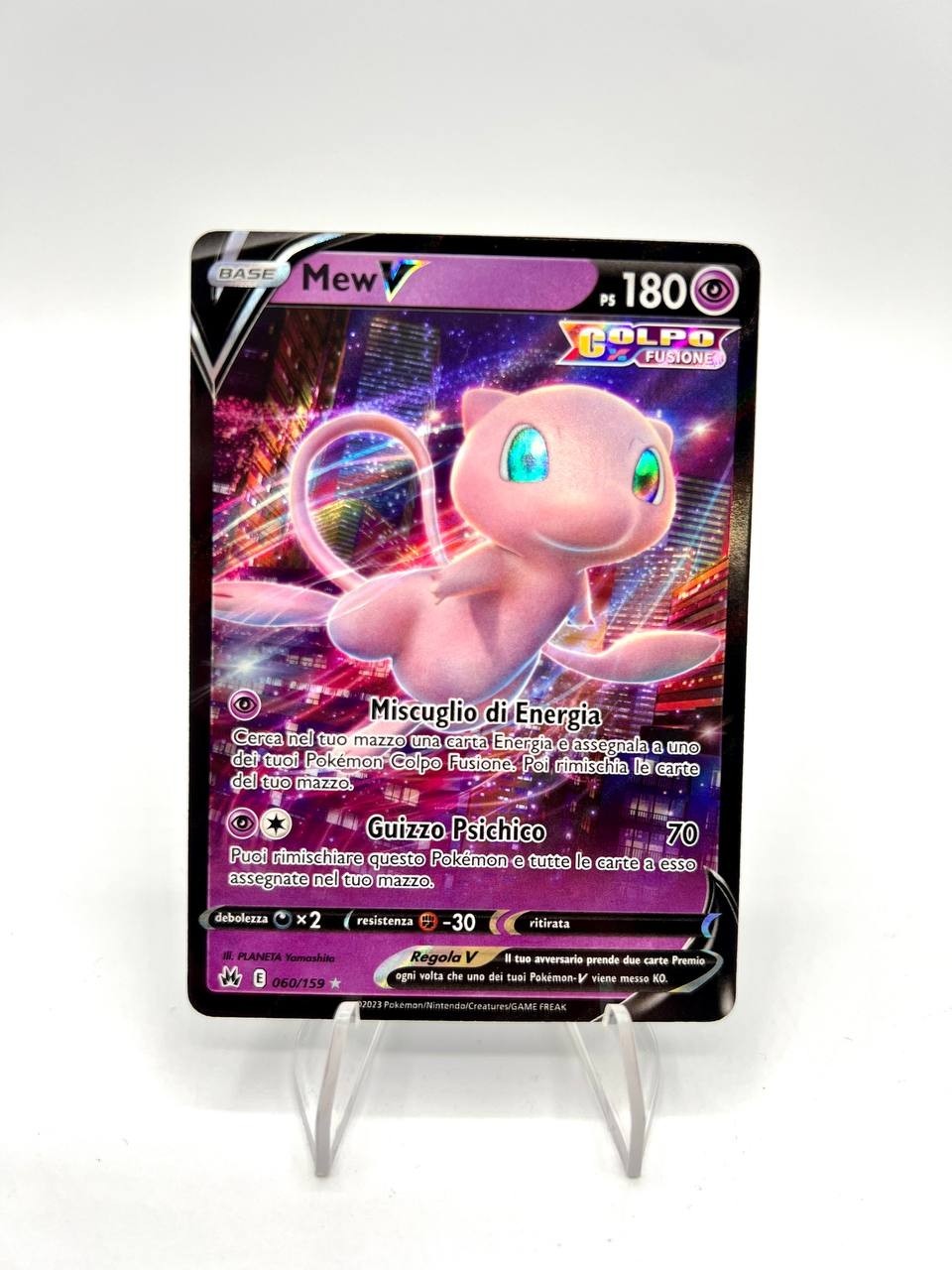 Carta Pokemon Mew V Set Zenit Regale E 060/159 Italiano Near Mint Holo stamped