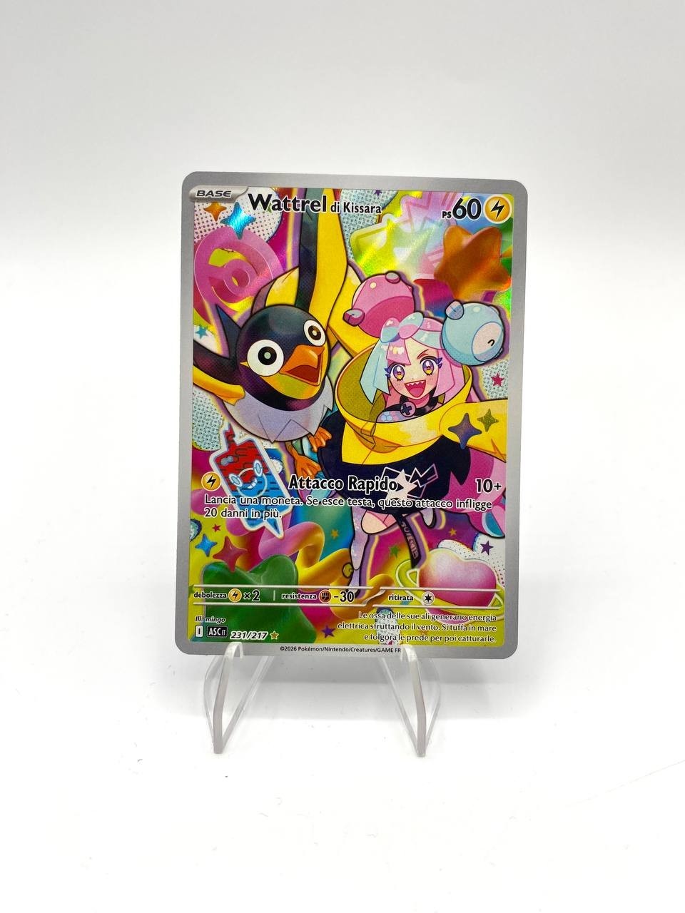 Carta pokemon WATTREL di Kissara 231/217 ASC ITA Ascesa Eroica Italiano Holo