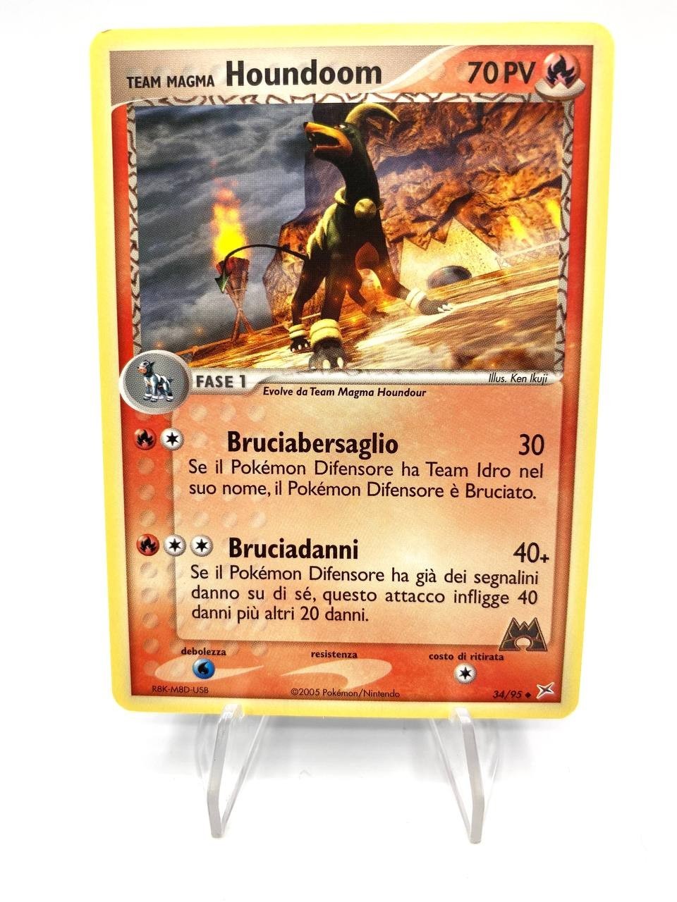 Carta pokemon Houndoom 34/95 Set team Magma Italiano Near mint No holo 2005