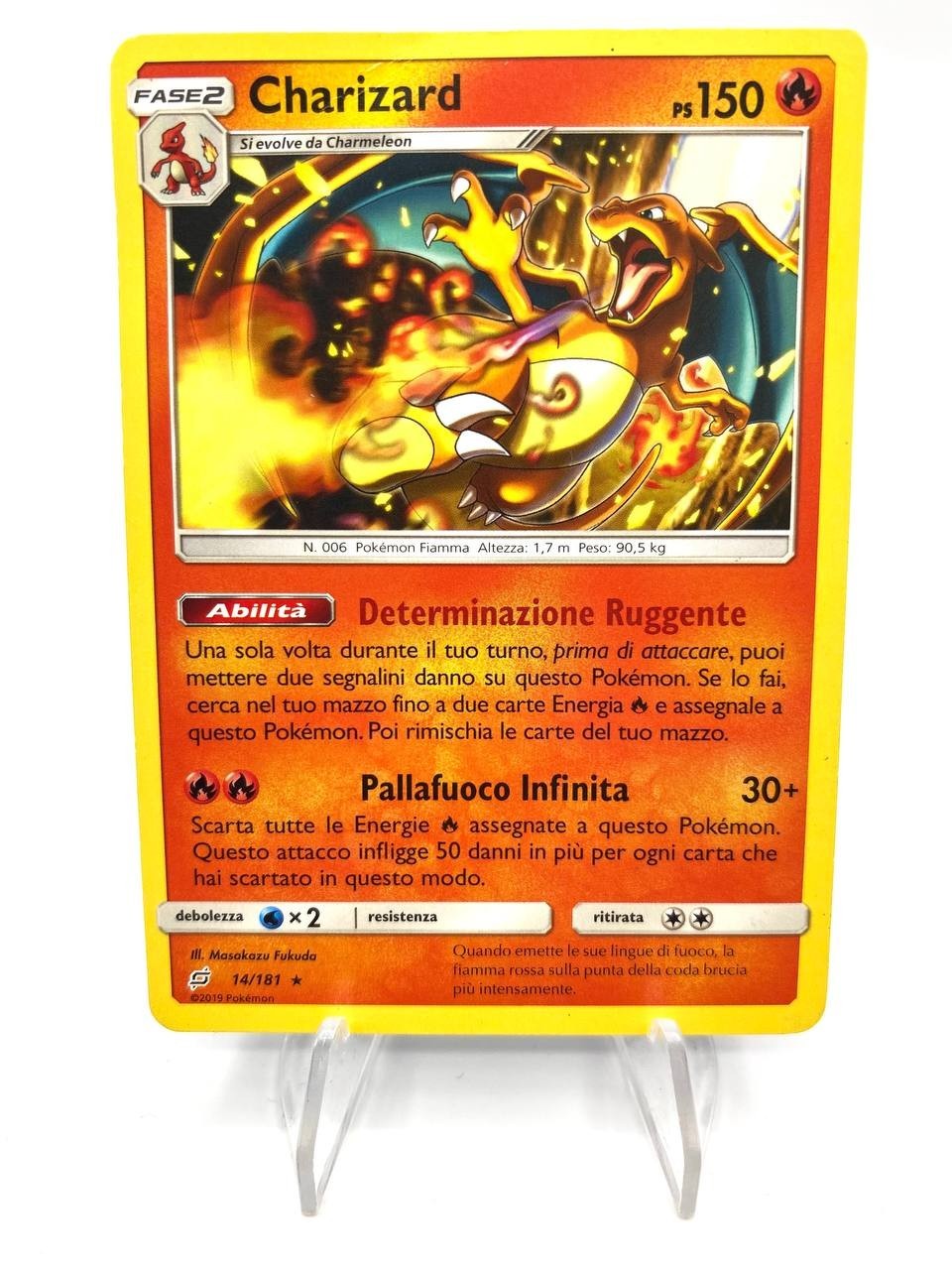 Carta Pokémon Charizard 14/181 set Team Up Italiano 2019 Excellent No holo