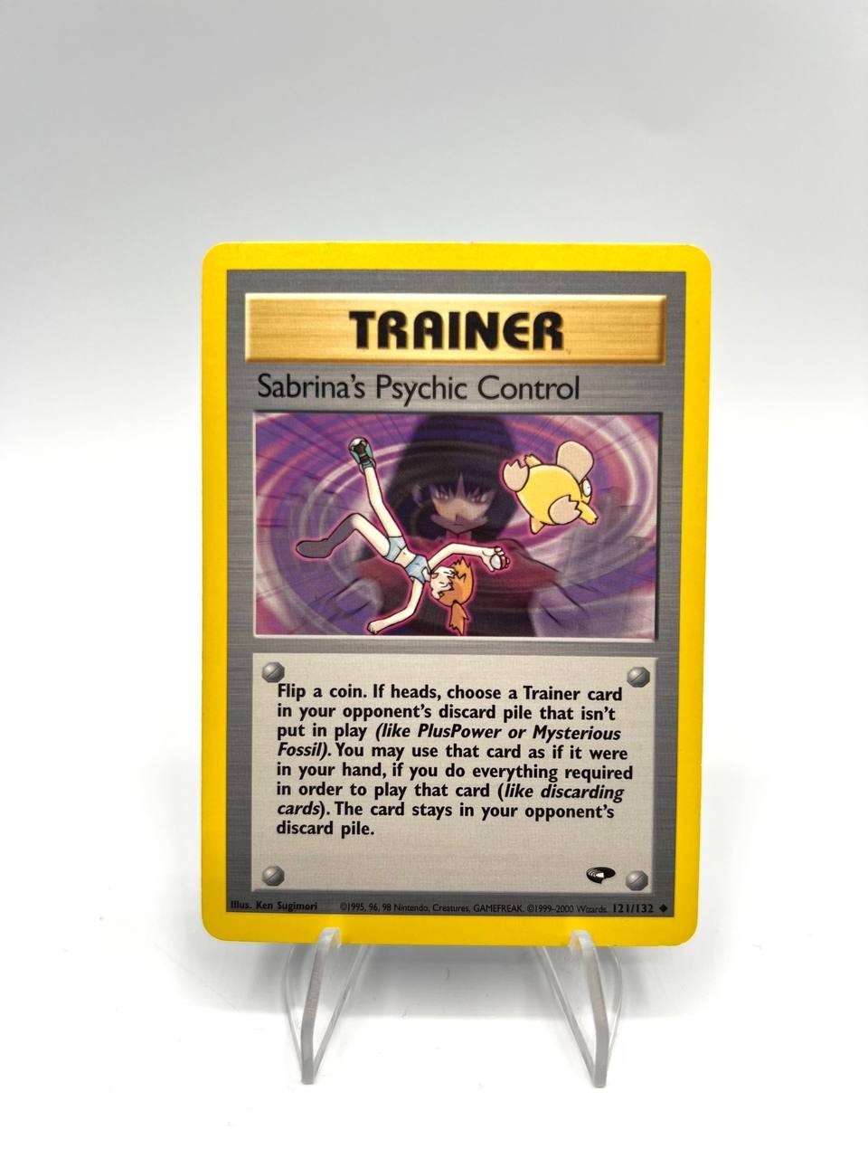 Carta Pokemon Sabrina's Psychic Control 121/132 set Gym Challenge Vintage EXC