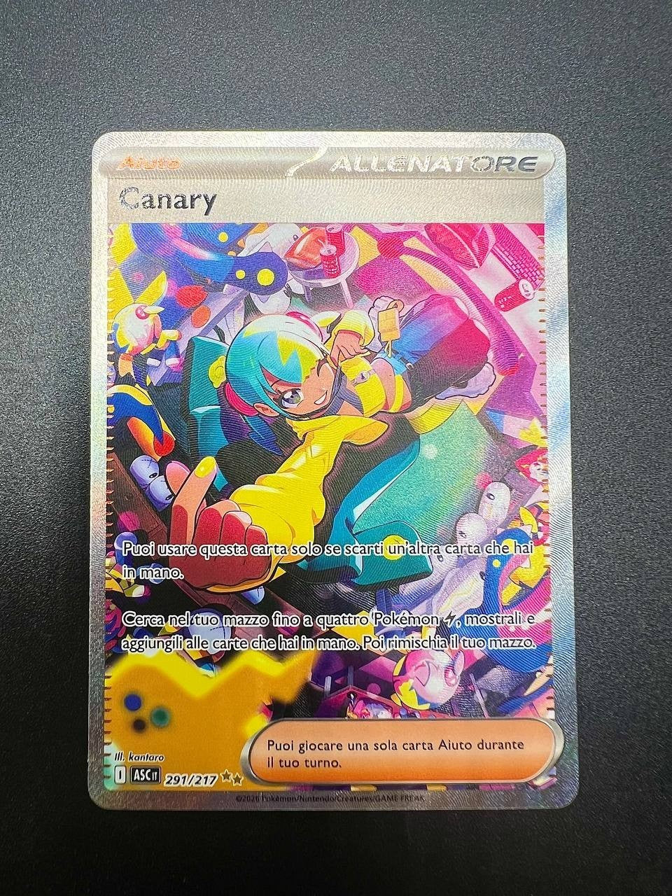 POKEMON  CANARY ASC 291/217  Ascesa Eroica Italiano NEAR MINT CARTA ITA NM