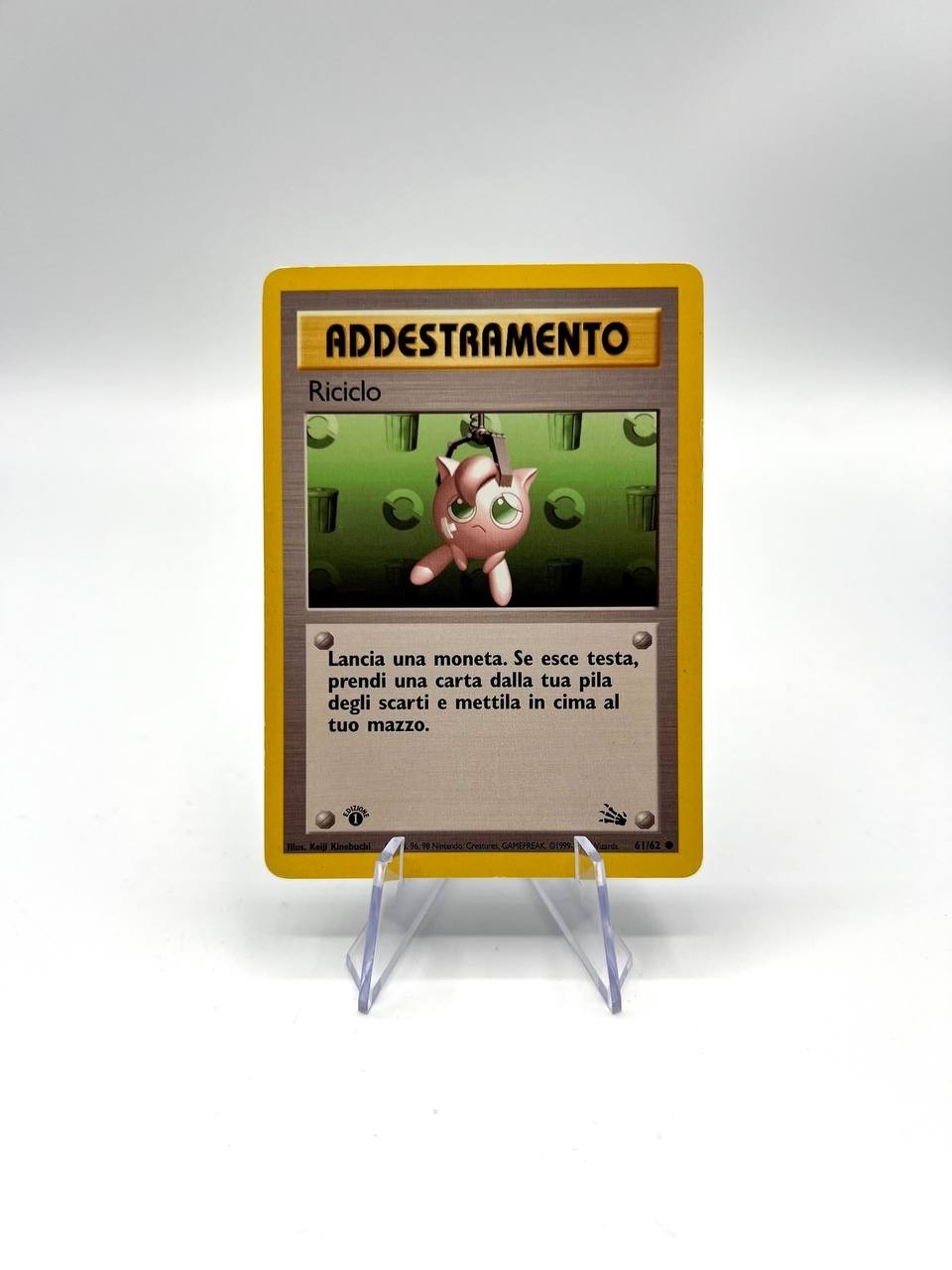 Carta pokemon Riciclo 61/62 Fossil FO 1a Edizione Italiano Vintage Good no holo