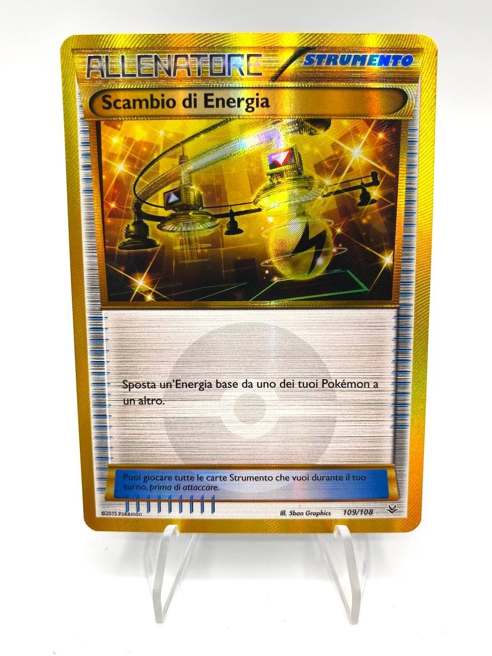 Carta Pokemon Scambio Di Energia 109/108 Fuoriserie Italiano Near mint 2015