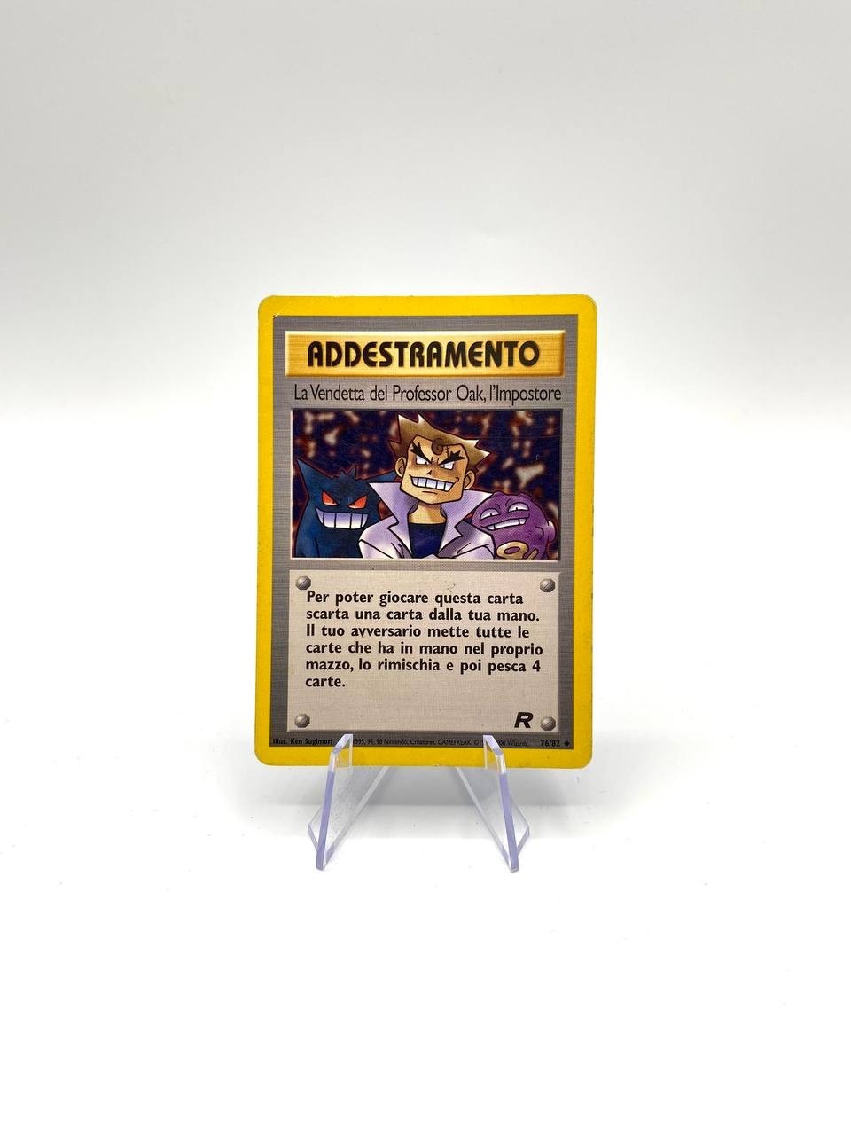 Carta Pokemon LA VENDETTA DEL PROFESSOR OAK L'IMPOSTORE 76/82 TEAM ROCKET Played
