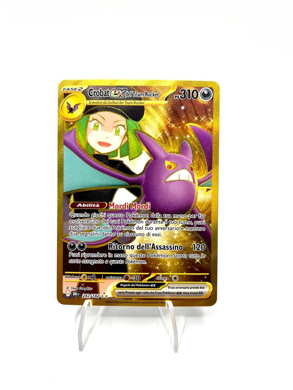 Carta pokemon Crobat Del Team Rocket ex 242/182 DRI Rivali Predestinati ITA NM