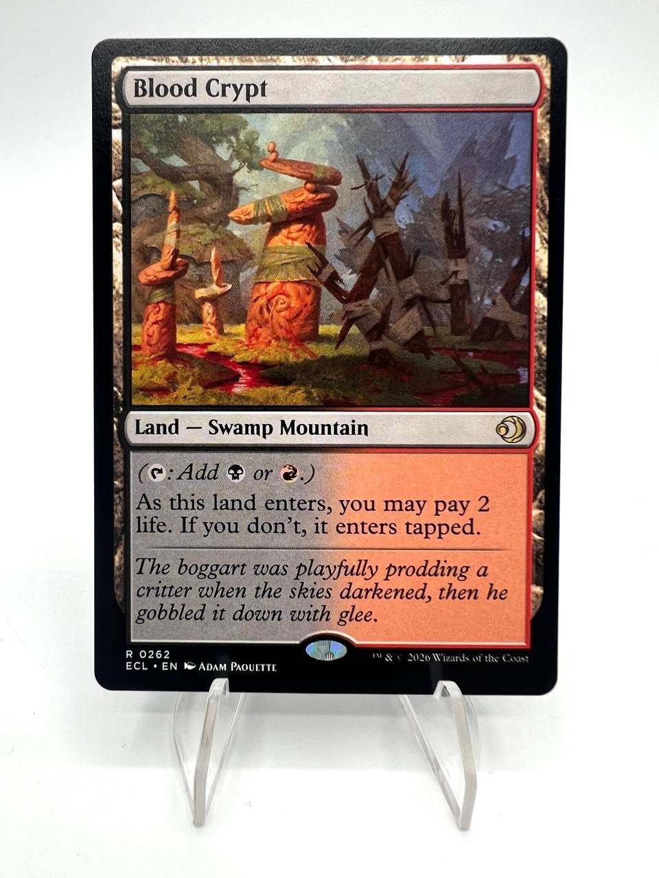 Carta MTG Blood Crypt 0262 ECL Lorwyn Eclipsed Rare Land Swamp Mountain NM ENG