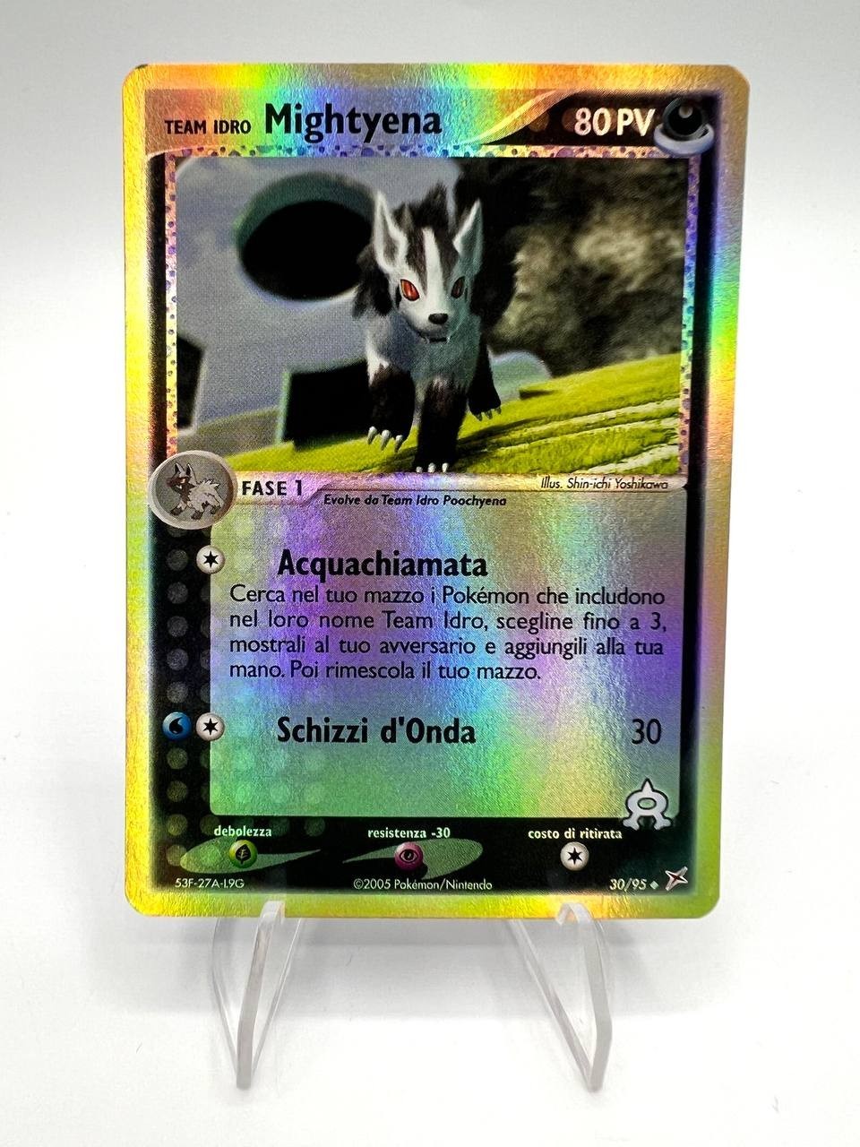 Carta Pokemon Mightyena 30/95 Reverse Holo Ex Team Magma vs Team Idro ITA EXC
