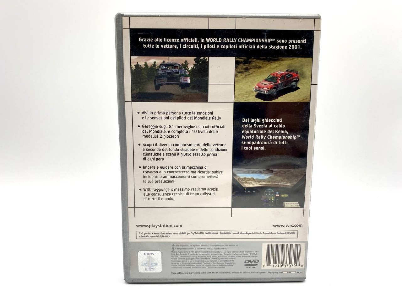 WRC WORLD RALLY CHAMPIONSHIP Gioco PS2 PlayStation ITA PAL Platinum Completo