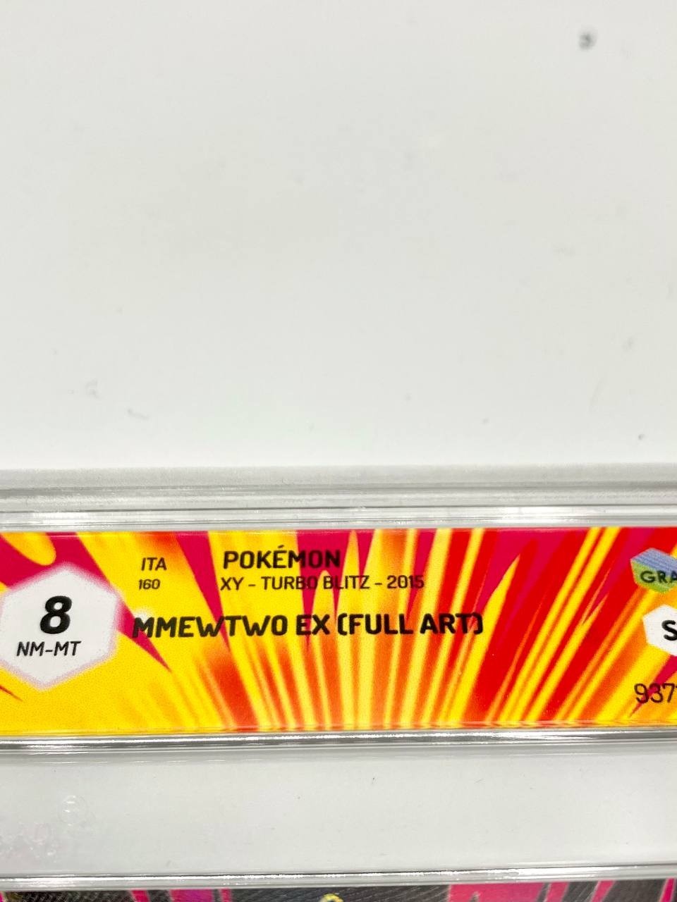 Carta Pokemon MEGA M MEWTWO EX 160/162 XY TURBO BLITZ BREAK FULL ART GRAAD 8 ITA