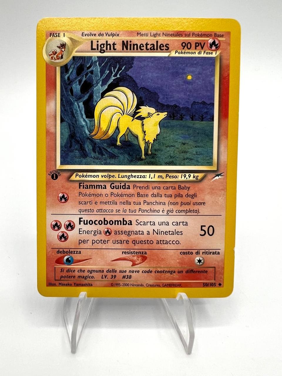 Carta Pokemon set Neo Destiny Light Ninetales 50/105 Excellent 1a edizione ITA