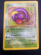 Carta pokemon Ekans 46/62 set Fossil FO Vintage Excellent No holo 1a Edizione