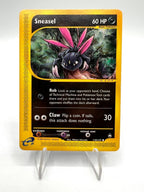 Carta Pokemon set Aquapolis Sneasel 110/147 Vintage Inglese No holo Played