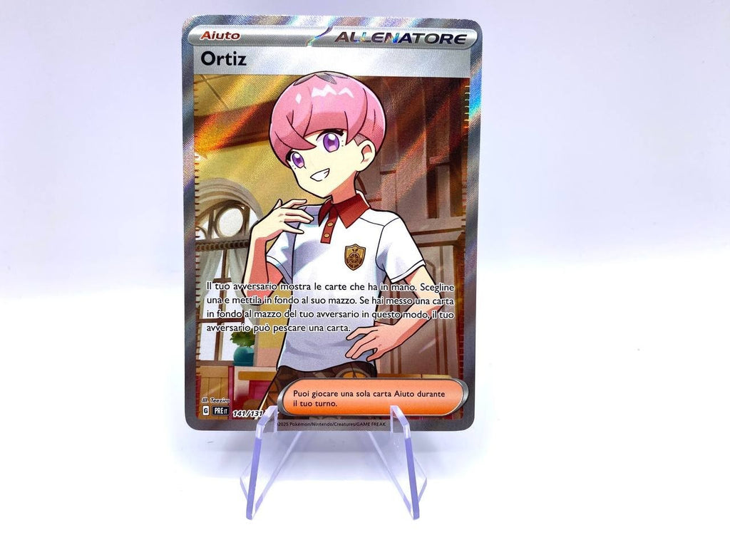 Carta Pokemon 141-131 Ortiz Full Art PRE Evoluzioni Prismatiche Italiano NM