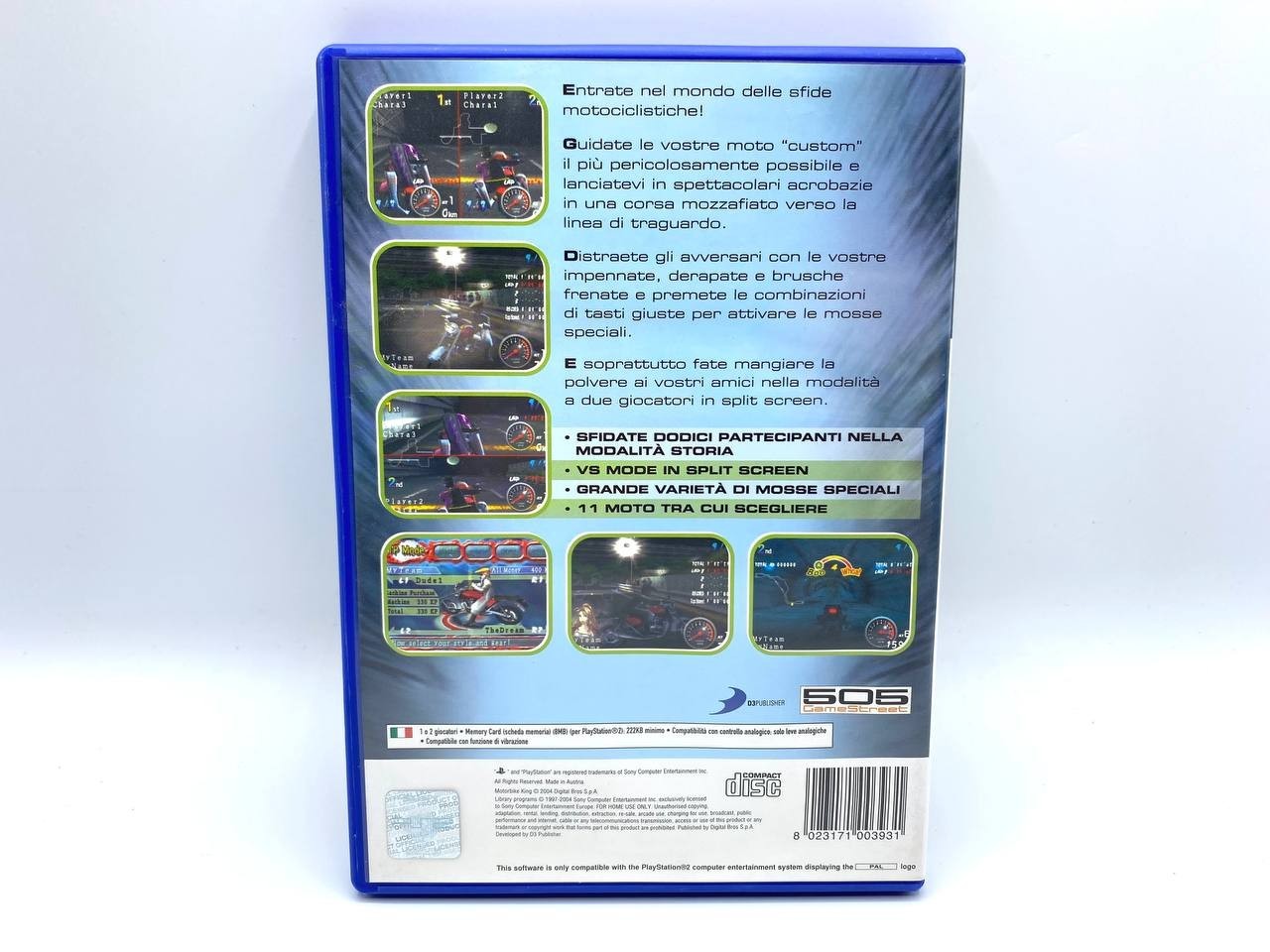 SONY PLAYSTATION 2 PS2 MOTORBIKE KING PAL ITALIANO COMPLETO Funzionante