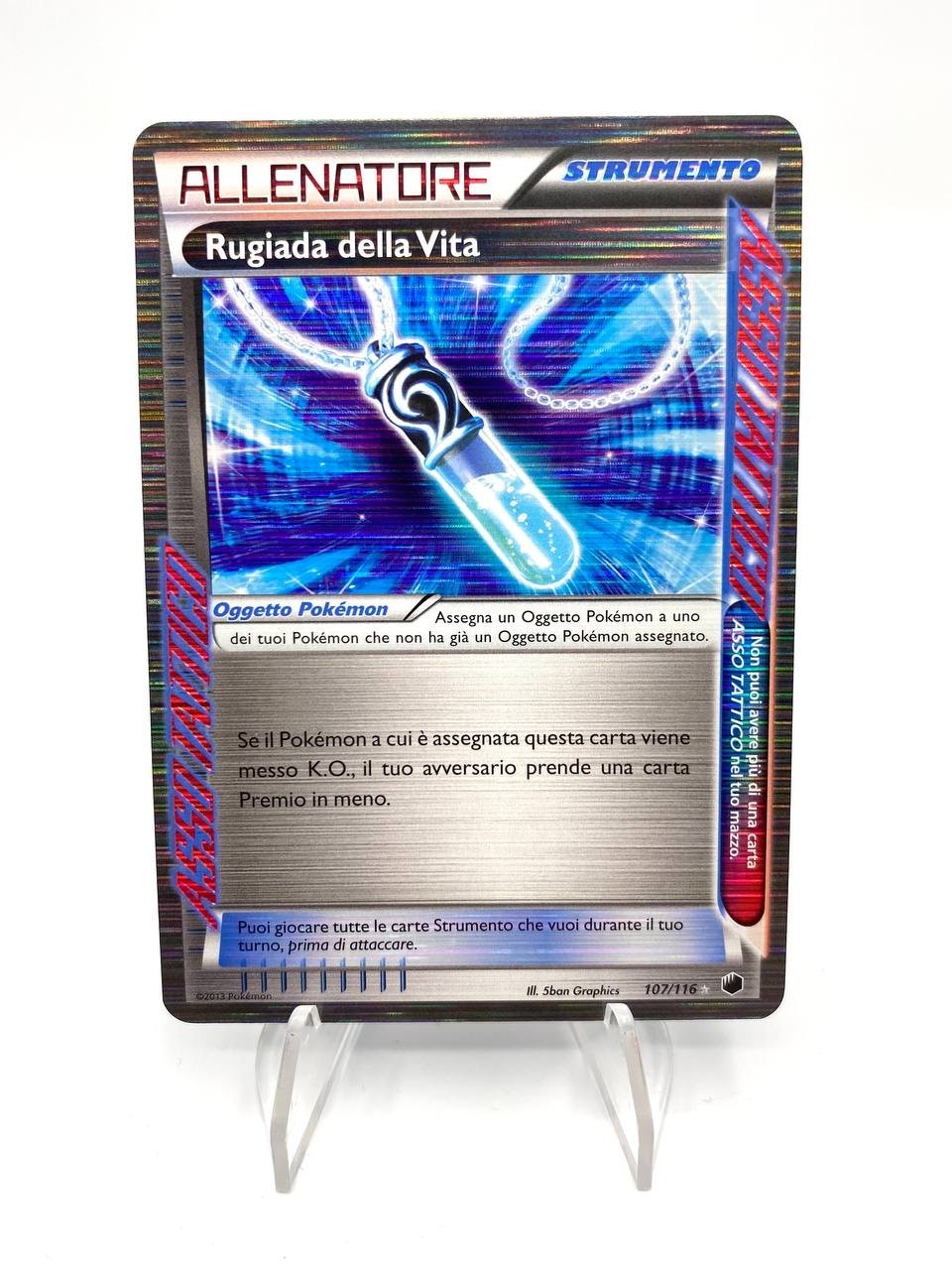 Carta Pokémon Rugiada Della Vita Holo 107/116 set Glaciazione Plasma ITA EXC