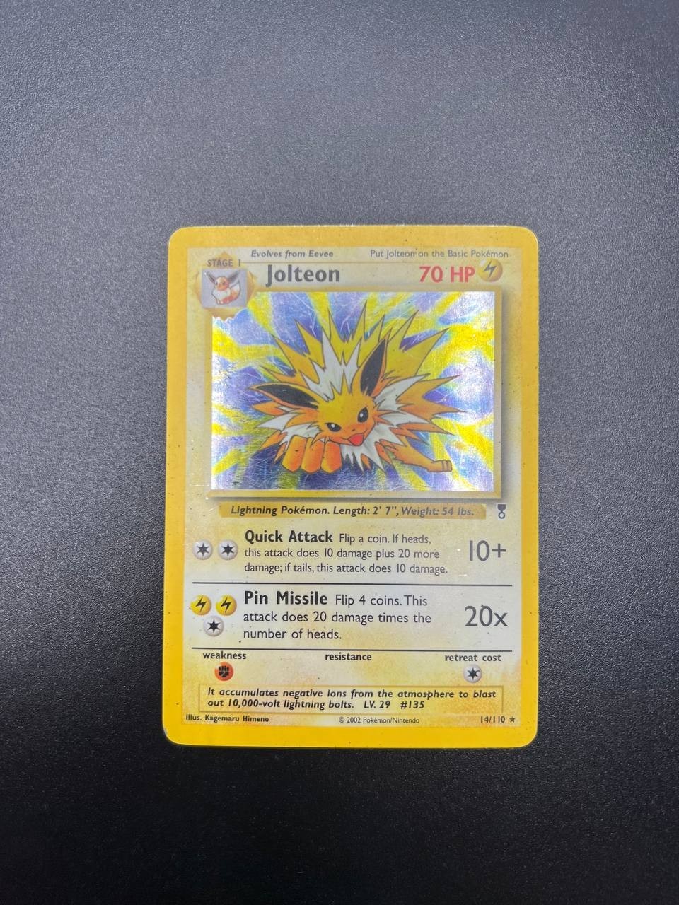 Pokemon Card  Jolteon  Legendary Collection 14/110 Holo Rare good inglese