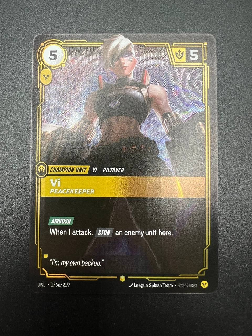 Vi, Peacekeeper #176a/219 Foil Rare Riftbound Unleashed Riftbound UNL Legend