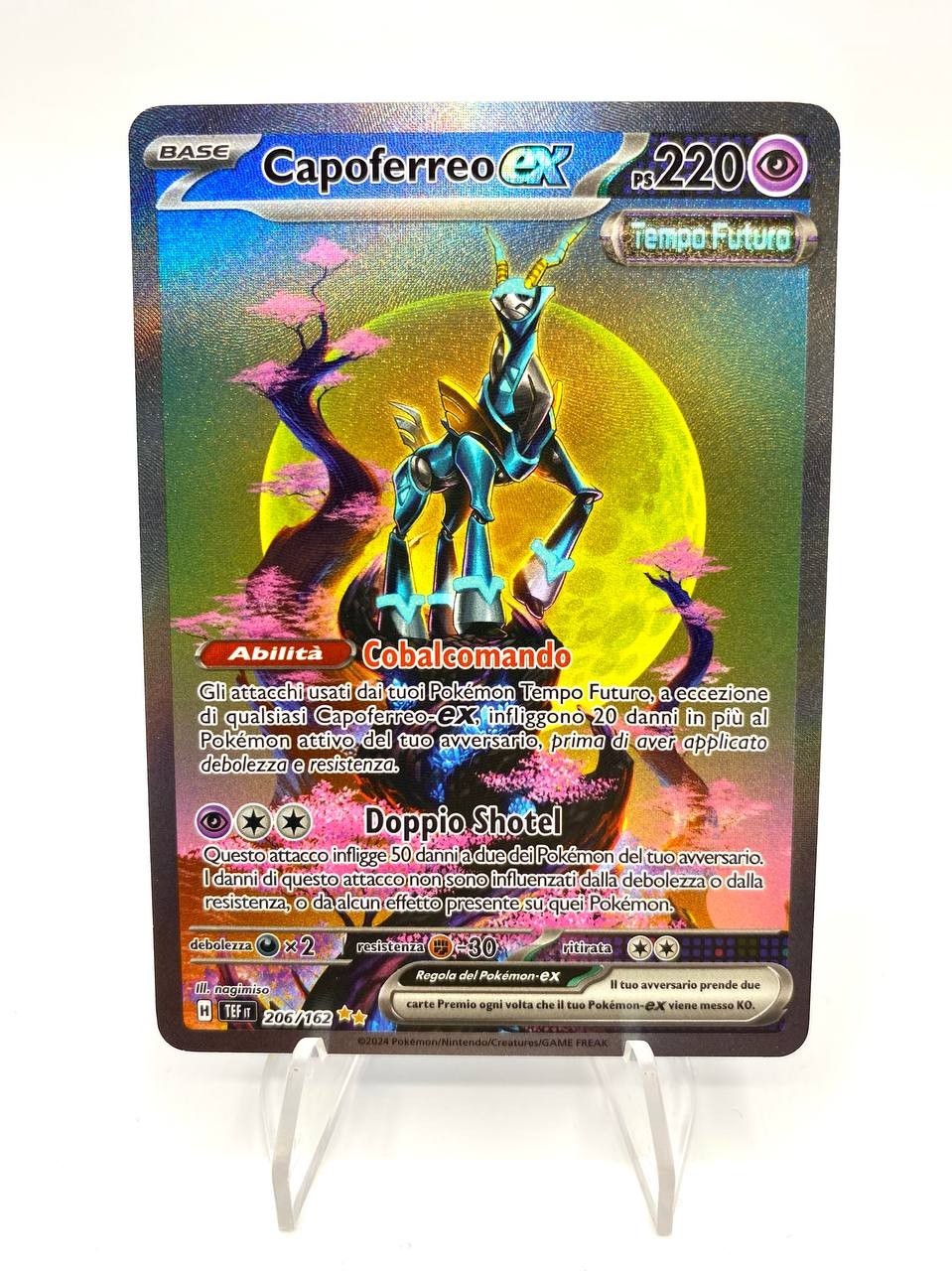 Carta pokemon Capoferreo ex TEF it 206/162 Set Cronoforze Italiano Near Mint