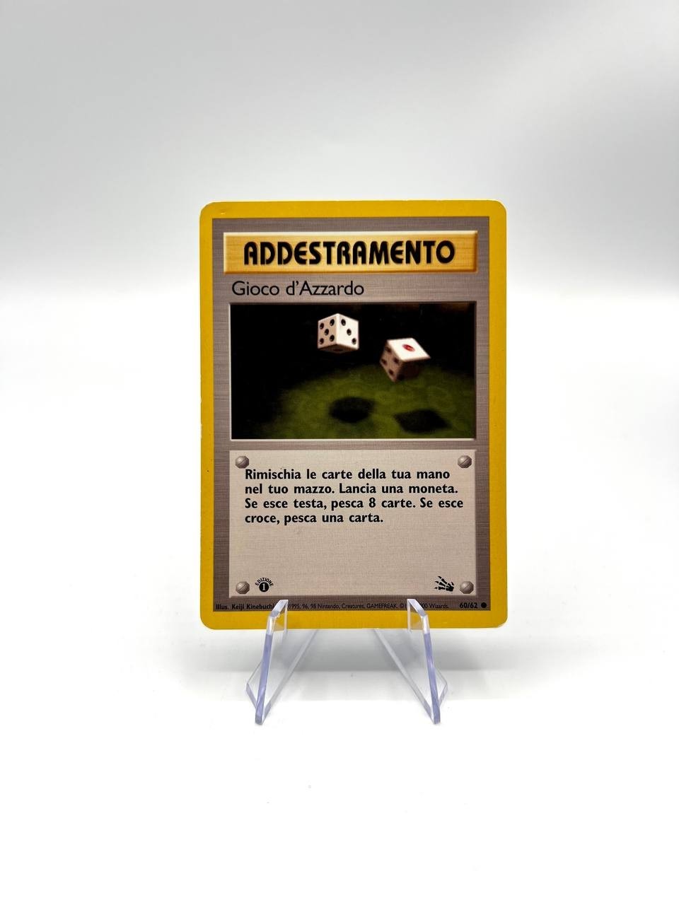 Carta pokemon Gioco d'Azzardo 60/62 set Fossil Italiano 1a edizione poor