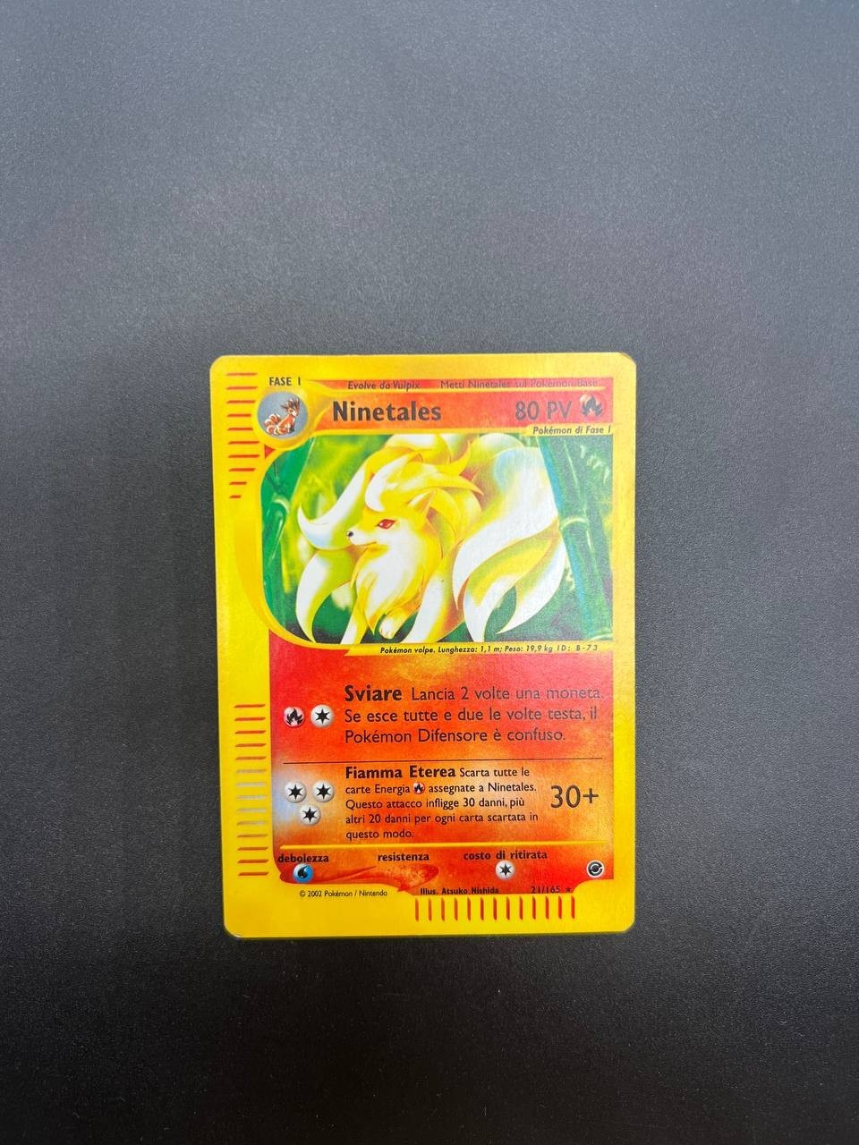 Carta pokemon Ninetales 21/165 set Expedition Italiano No Holo Vintage Good