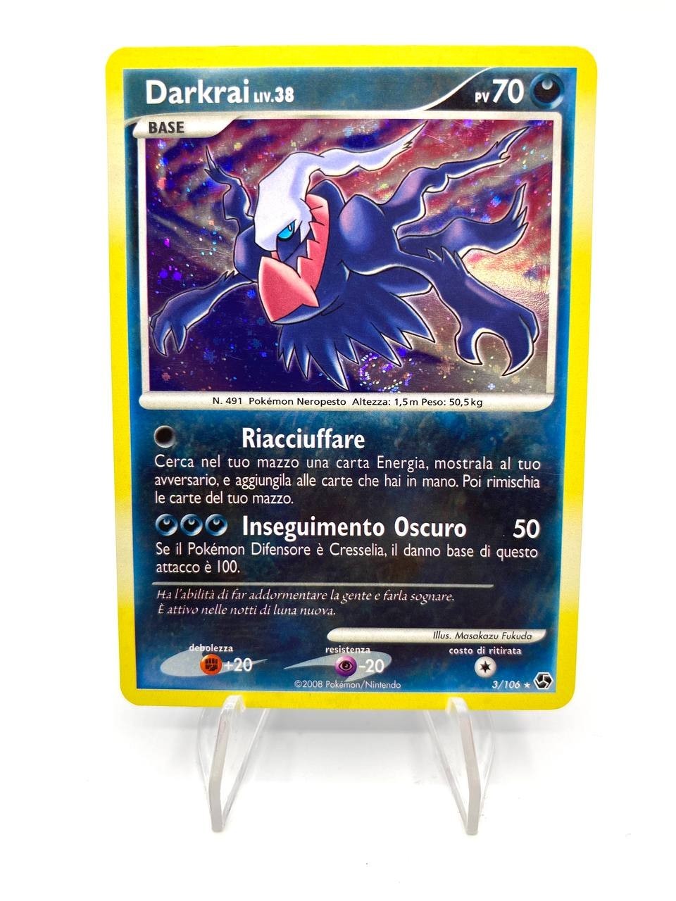 Carta Pokemon Darkrai Lv.38 3/106 set Incontri leggendari Italiano Holo NM