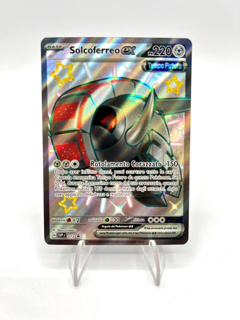 Carta Pokemon Solcoferreo Ex 073 Promo Destino Di Paldea Italiano Holo Near mint
