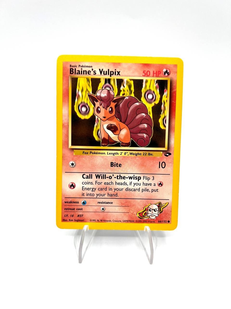 Pokémonkarte Blaine's Vulpix 66/132 Gym Challenge Set Englisch Gut Vintage