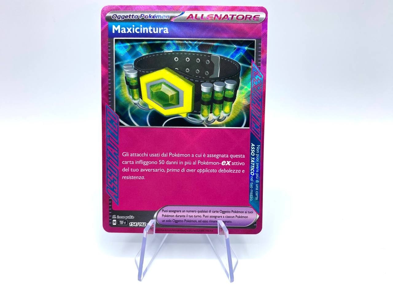 Carta Pokémon MAXICINTURA 154/162 Italiano NEAR MINT set CRONOFORZE Holo