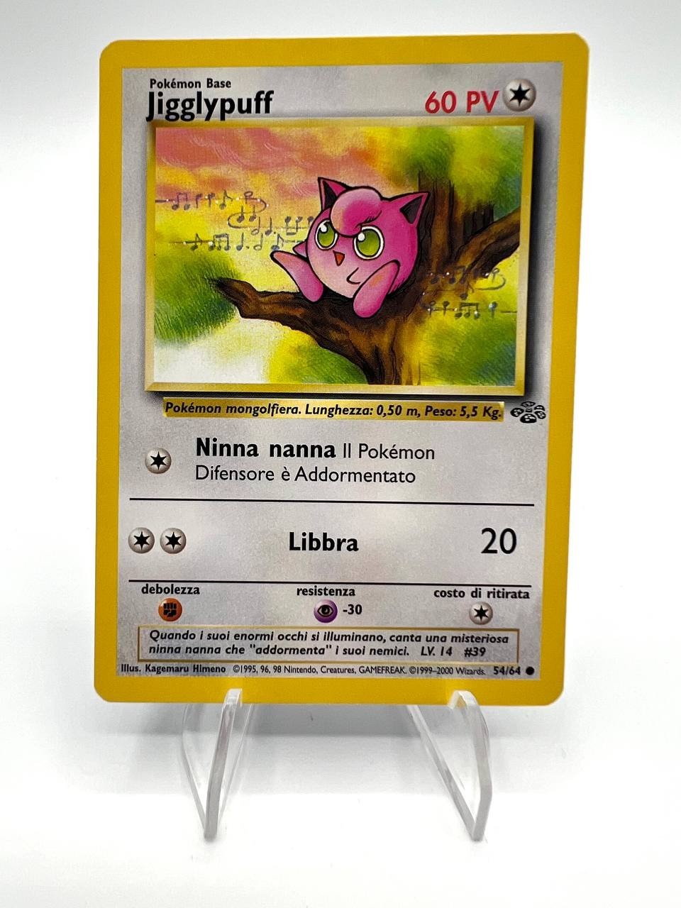 Carta Pokemon Jigglypuff set Jungle 54/64 Vintage Excellent Italiano No holo