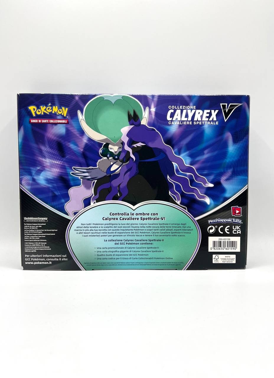 Pokemon Collezione Calyrex V Italiano sealed 4 bustine 1 promo