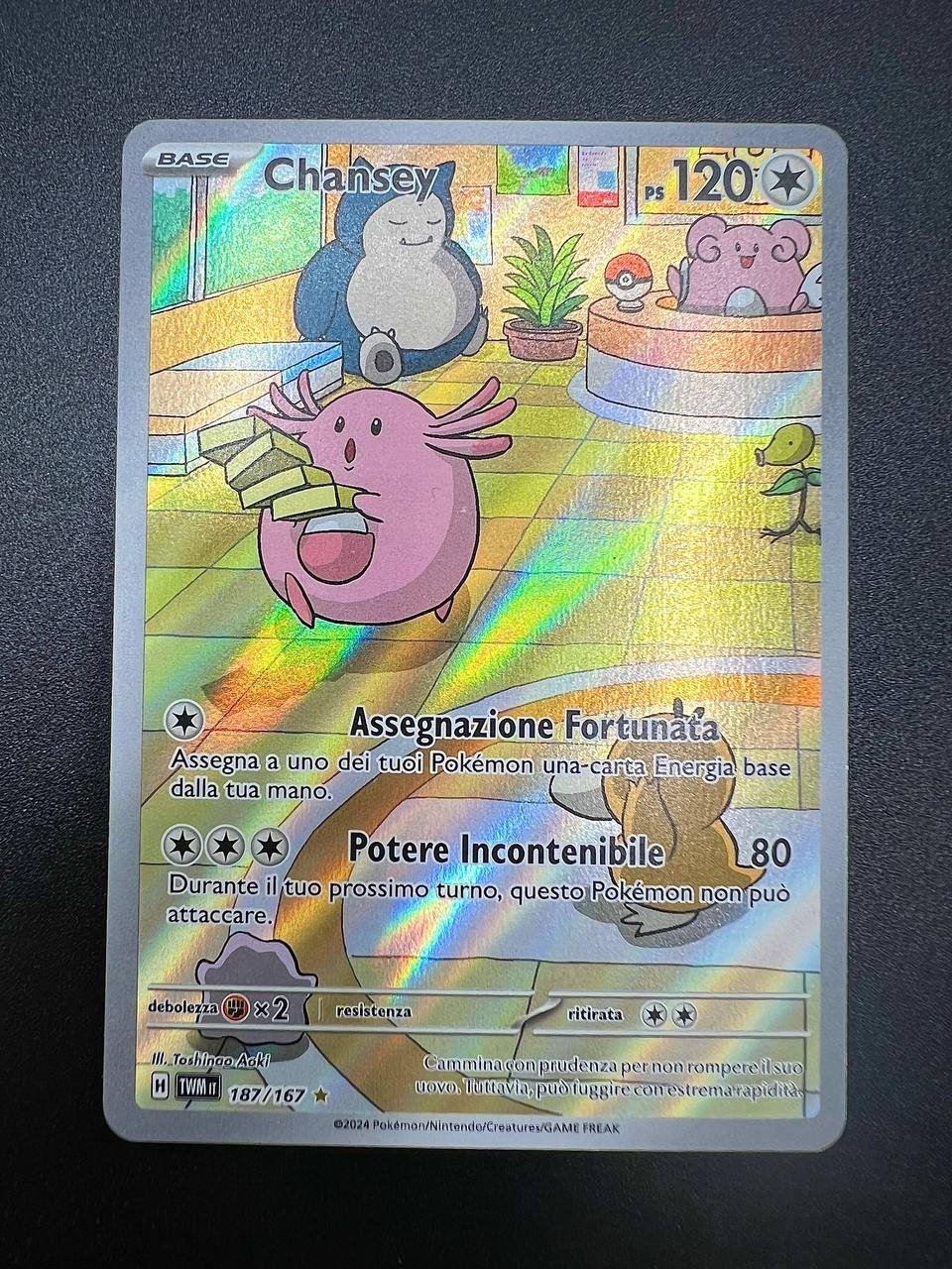 carta Pokemon chansey TWM 187 Crepuscolo Mascherato italiano near mint